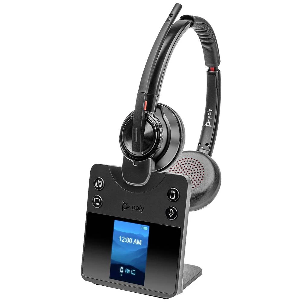 HP Poly Savi 8420 Office DECT računalo On Ear Headset DECT, Bluetooth® stereo crna poništavanje buke kontrola glasnoće, slika