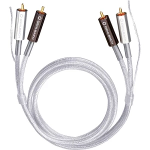 Oehlbach Cinch Audio Priključni kabel [2x Muški cinch konektor - 2x Muški cinch konektor] 0.50 m Prozirna pozlaćeni kontakti slika