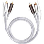 Oehlbach Cinch Audio Priključni kabel [2x Muški cinch konektor - 2x Muški cinch konektor] 0.50 m Prozirna pozlaćeni kontakti