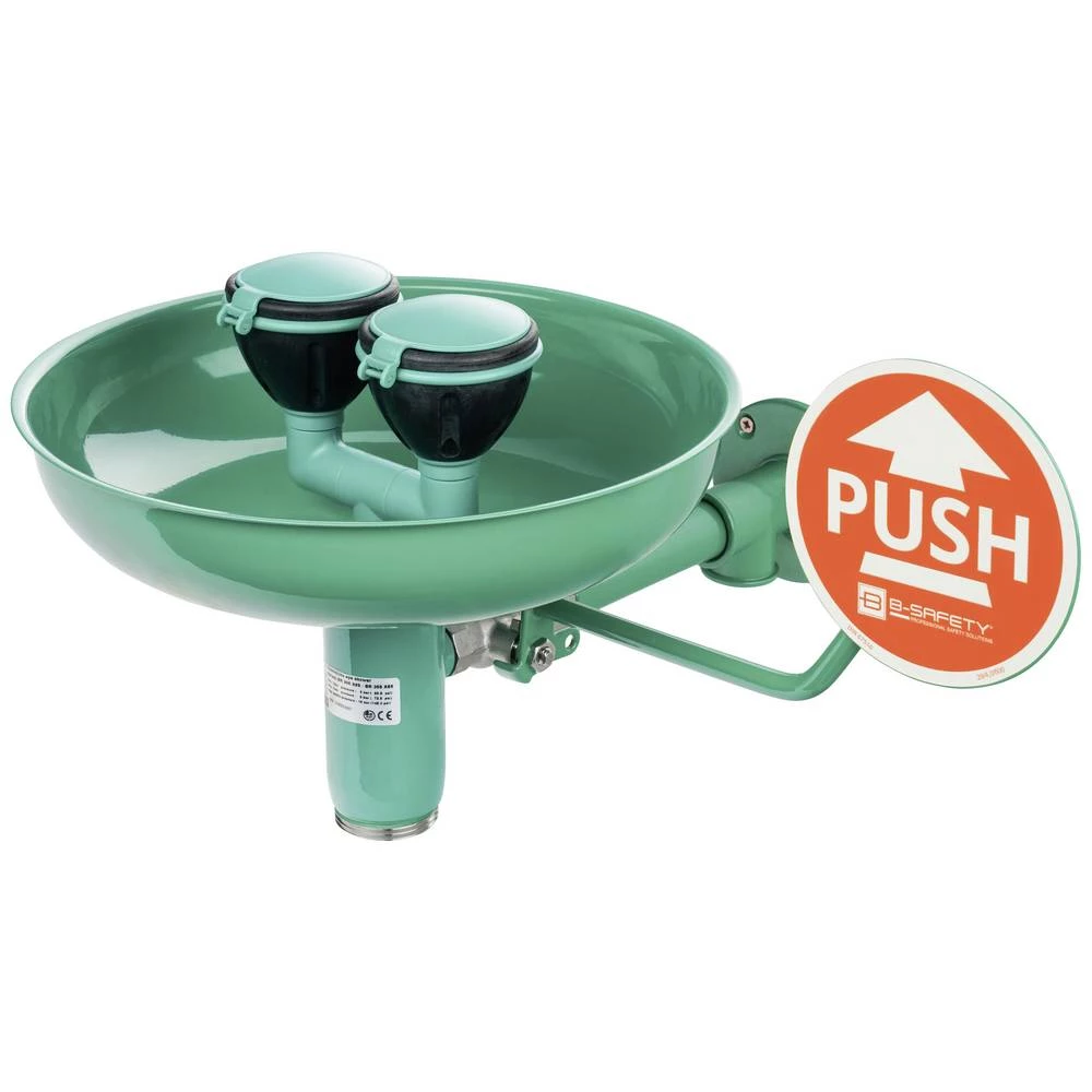 B-SAFETY BR300085 ClassicLine tuš za ispiranje očiju 2 glave tuša, navlaka zid slika