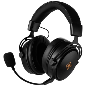 Deltaco Gaming GAM-109 igraće naglavne slušalice sa mikrofonom 3,5 mm priključak, bežični 2.4 gHz bežične preko ušiju crna stereo slika