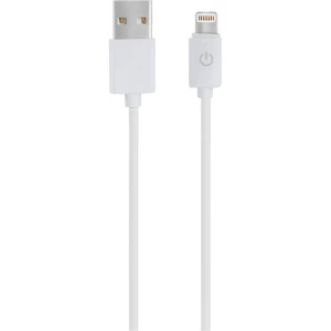 RealPower USB kabel USB 2.0 USB-A utikač, Apple Lightning utikač 1.00 m bijela slika
