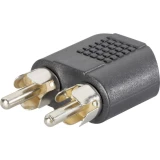 SpeaKa Professional-Audio adapter, 2xmuški činč konektor/3.5mm ženski JACK konektor