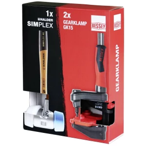 Stezaljka zupčanika GearKlamp GK15 + mekani čekić Simplex-A Bessey GK15-SIMPLEX-A Raspon (maks.):150 mm Dimenzije rastovora:60 mm slika