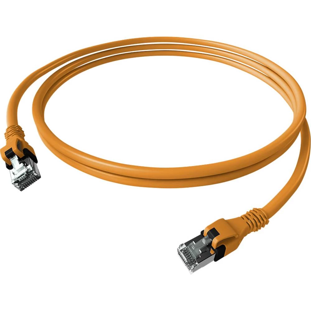 Easylan CPP1OOAOAO0030 RJ45 mrežni kabel, Patch kabel CAT 6a S/FTP 3 m narančasta dvostruko zaštićen, bez halogena, vatr slika