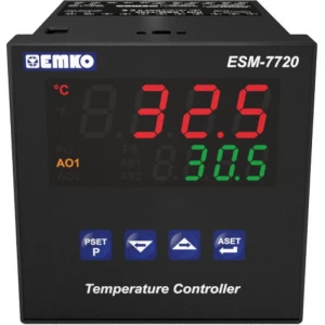Emko ESM-7720.2.20.0.1/01.02/0.0.0.0 2-točkovni, p, pi, pd, pid termostat Pt100, J, K, R, S, T -200 do 1700 °C relej 5 A slika
