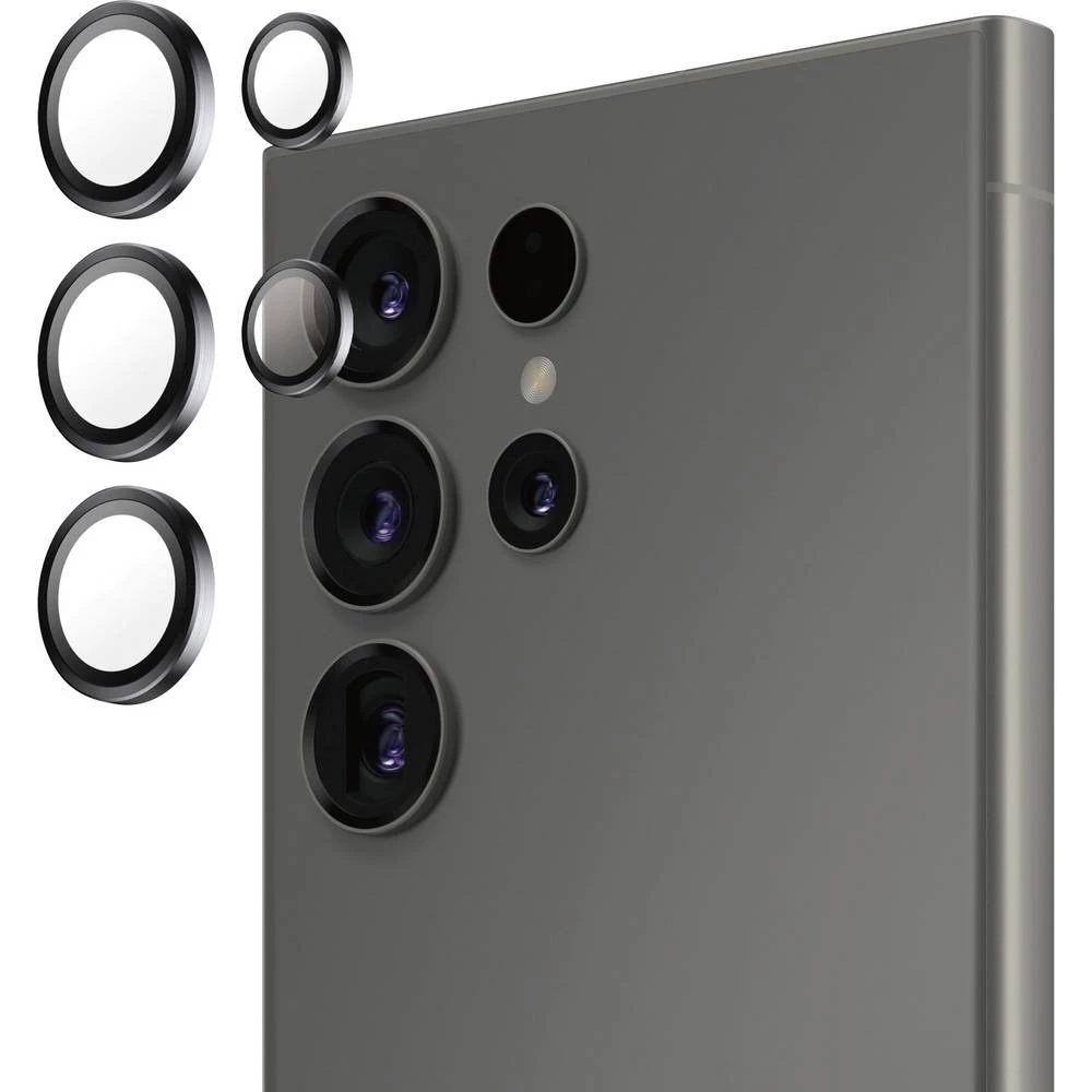 PanzerGlass Hoops® zaštitno staklo kamere Samsung Galaxy S25 Ultra 1 Set protiv otisaka prstiju, otporan na ogrebotine P slika