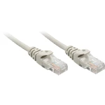 LINDY 48375 RJ45 mrežni kabel, Patch kabel cat 5e U/UTP 80.00 m siva  1 St.