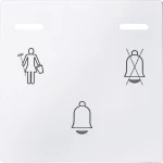 tipka za zvono Merten 587619 Polarno bijela