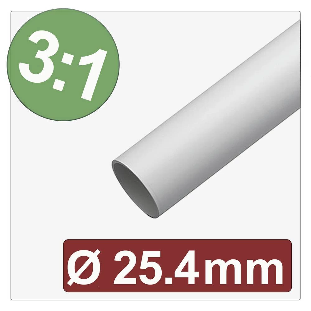 Quadrios 25CA634 skupljajuća cijev s ljepilomi bijela 25.4 mm 8.5 mm Stopa skupljanja:3:1 Roba na metre slika