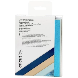 Cricut Joy™ Cutaway Cards set kartica bež boja, tirkizna (sjajna), tamnoplava, svijetloplava slika