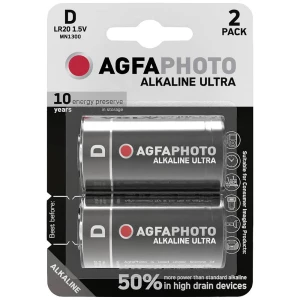 AgfaPhoto Ultra LR20 mono (l) baterija alkalno-manganov  1.5 V 2 St. slika