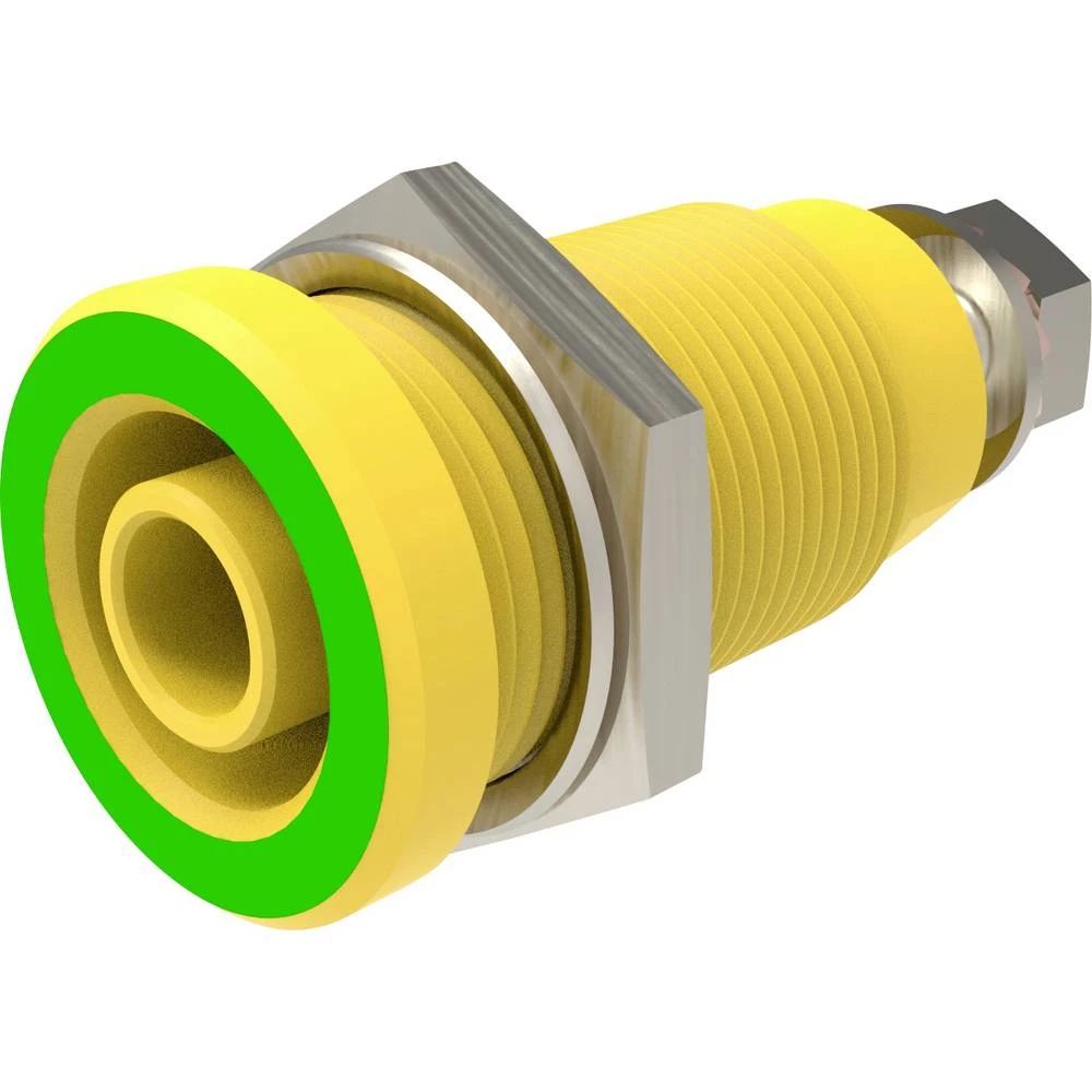 Schützinger DI SEB 9424 Ni / GNGE sigurnosna ugrađena utičnica ravan zeleno-žuta 1 St. slika