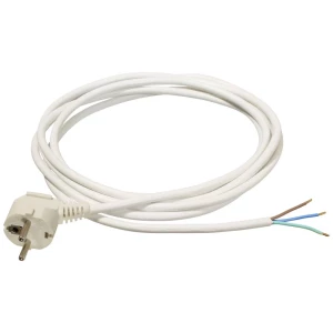 as - Schwabe PVC spojni kabel 2m, bijeli, plastificirani kabel H05VV-F 3G1.5 AS Schwabe 70838 struja priključni kabel bijela 2 m slika