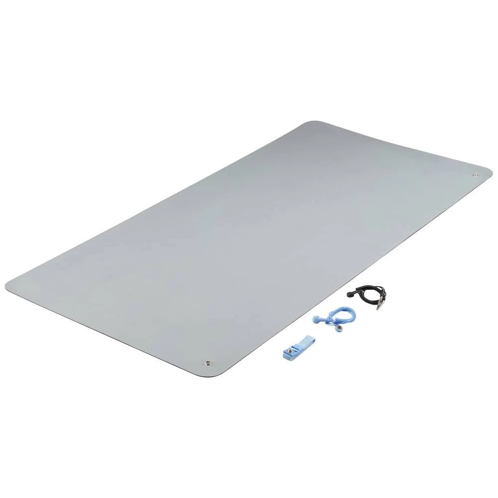TRU COMPONENTS TC-12356308 ESD set prostirača siva (D x Š x V) 1190 x 590 x 2 mm  1 Set slika