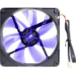 Ventilator za PC kućište NoiseBlocker BlackSilent XK2 Crna, Plava (prozirna) boja (Š x V x d) 140 x 140 x 25 mm