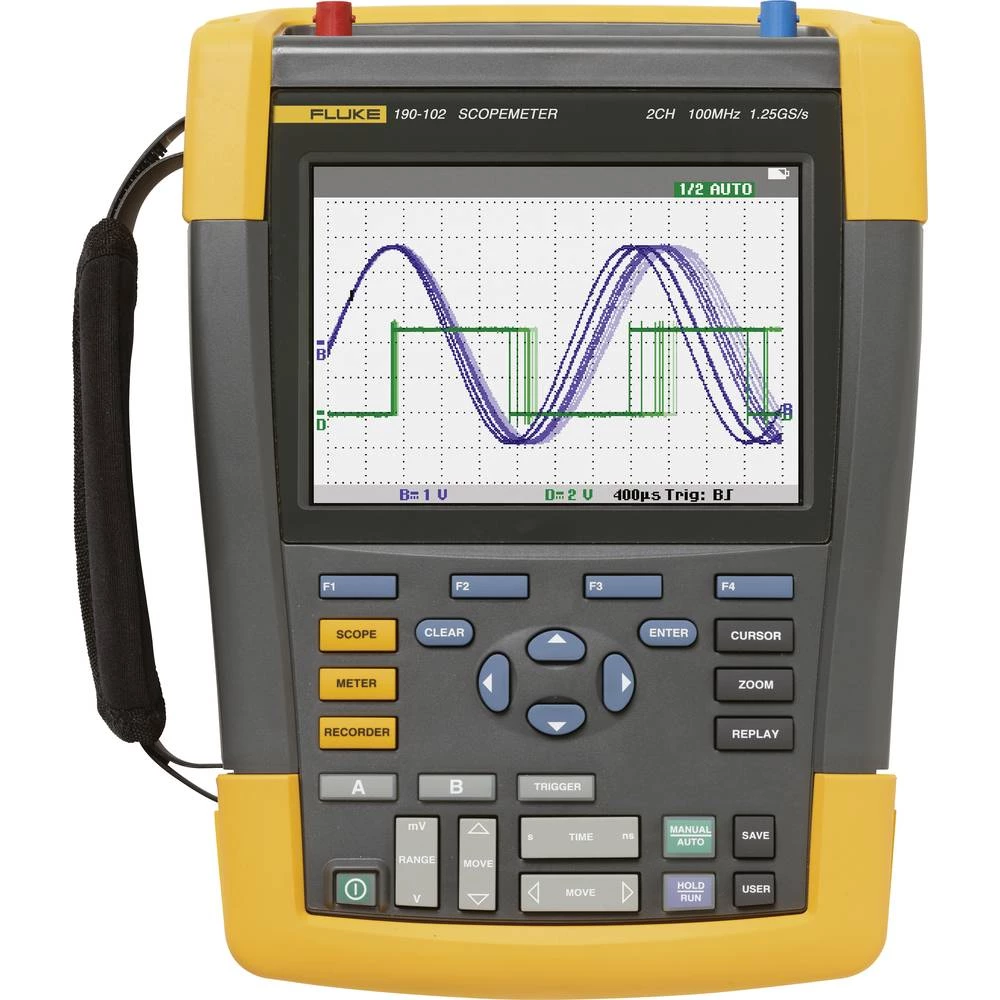Fluke 190-062-III ručni osciloskop 60 MHz 2-kanalni 625 MSa/s 30 kpts 8 Bit 1 Set slika