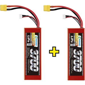 LiPo akumulatorski paket za modele 11.1 V 3700 mAh Broj ćelija: 3 40 C Conrad energy Tvrdo kućište XT90 slika