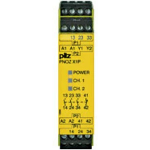 Sigurnosni relej PNOZ X1P 24VDC 3n/o 1n/c PILZ Radni napon (broj): 24 V/DC 3 zatvarač, 1 otvarač (Š x V x d) 22.5 x 94 x 121 mm slika