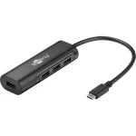 Goobay 4 ulaza USB 3.0 Hub Sa USB-C utikačem, S portom za brzo punjenje Crna