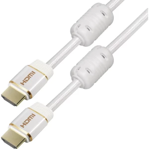 Maxtrack HDMI Priključni kabel [1x Muški konektor HDMI - 1x Muški konektor HDMI] 1.5 m Bijela slika