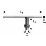 Rezervni ključ za zupčastu steznu glavu - S2, D, 110 mm, 40 mm, 6 mm Bosch Accessories 1607950045