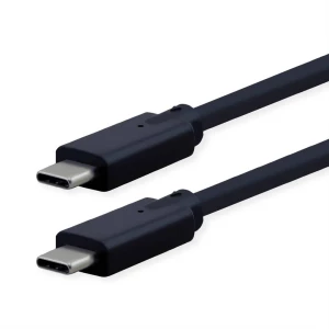 ROLINE USB3.2 Gen2x2 kabel, C–C, ST/ST, 20Gbit/s, 240W, crni, 1,5 m Roline USB kabel USB-C® utikač 1.50 m crna 11029077 slika