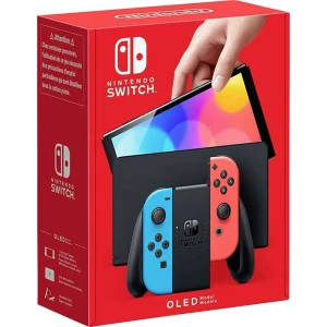Nintendo Switch OLED konzola 64 GB neonsko-crvena, neonsko-plava slika