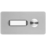 Grothe 55520 tipka za zvono s natpisnom pločicom, osvjetljeno bijela, nehrđajući čelik V2A (brušeni)