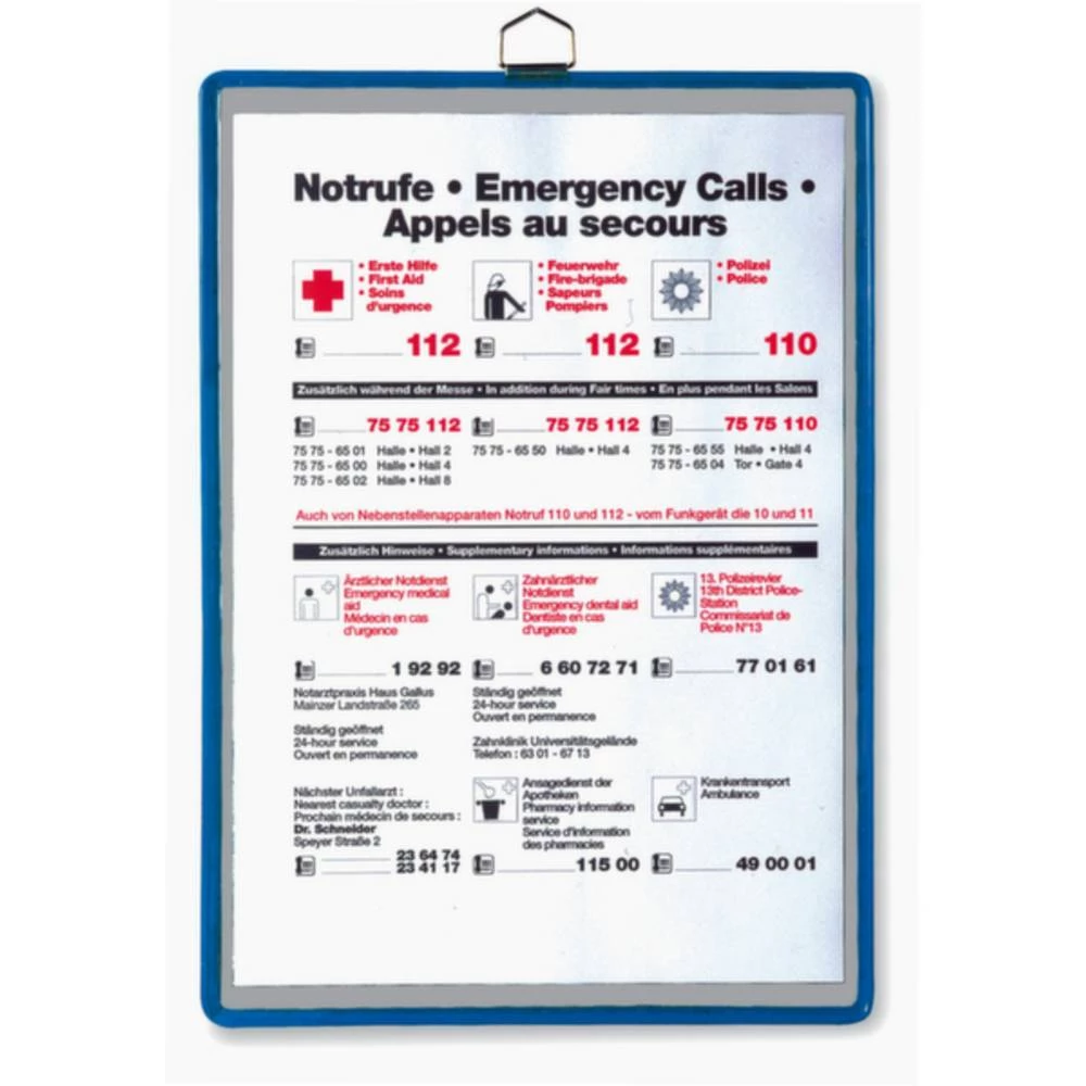 Tarifold vizualni panel  plava boja din a4 visok slika