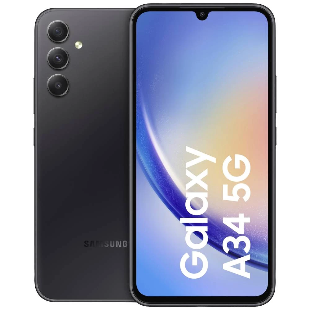 Samsung A346B Galaxy A34 5G pametni telefon, 256 GB pohrane + 8 GB RAM-a, sjajan grafit Samsung Galaxy A34 5G pametni telefon 256 GB 16.8 cm (6.6 palac) grafitna  Hybrid-Slot slika
