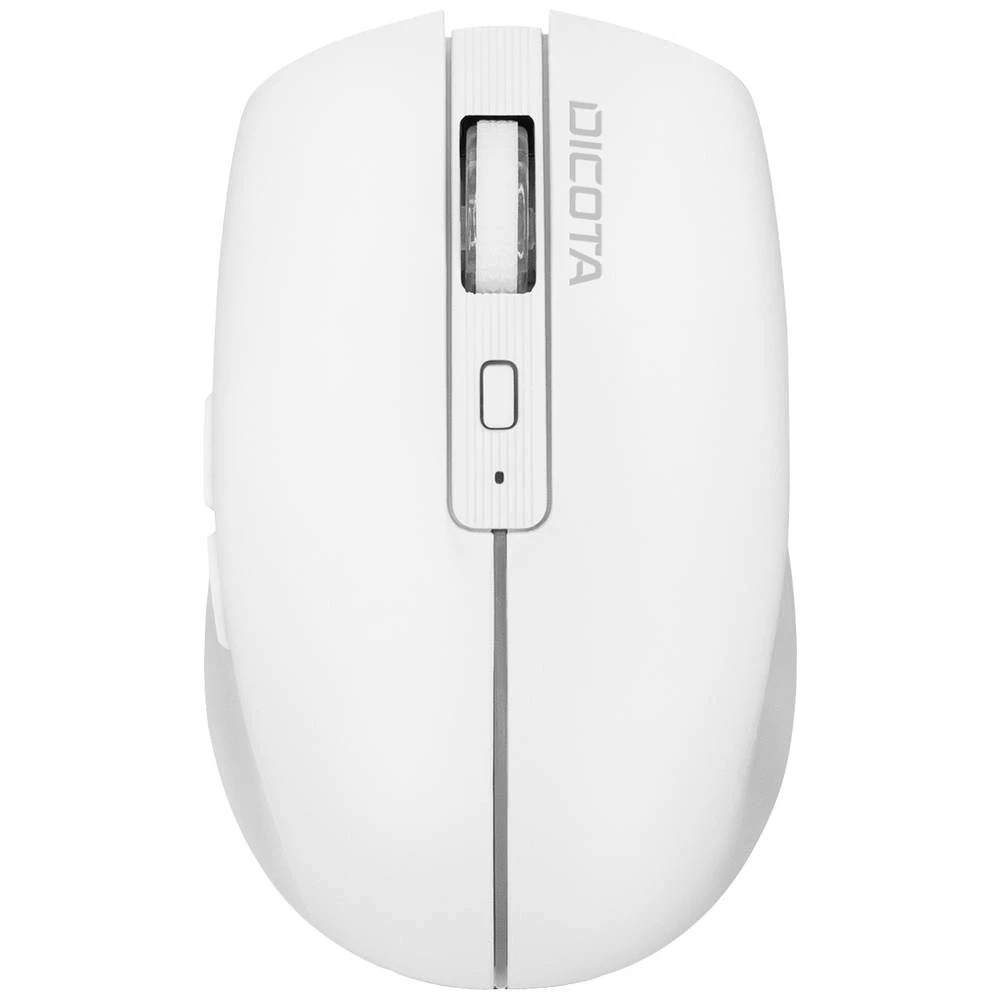 Dicota Notebook miš Bluetooth® bijela 5 Tipke 800 dpi, 1200 dpi, 1600 dpi odvojivi kabel, ugrađeni kotačić za pregle slika