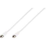 Antene, SAT Priključni kabel [1x Muški konektor F - 1x Muški konektor F] 3.0 m 90 dB Zaštićen s folijom, Pletena zaštita Bijela