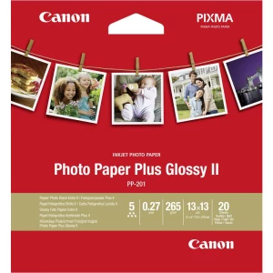 Foto papir Canon Photo Paper Plus Glossy II PP-201 2311B060 13 x 13 cm 265 gm² 20 Stranica Sjajan slika