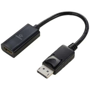 Renkforce RF-5596324 DisplayPort / HDMI pretvarač [1x muški konektor DisplayPort - 1x ženski konektor HDMI] crna DisplayPort 1.2 23 cm slika