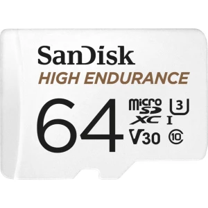 miniSDXC kartica 64 GB SanDisk High Endurance Monitoring Class 10, UHS-I, UHS-Class 3, v30 Video Speed Class Uklj. SD-adapter slika