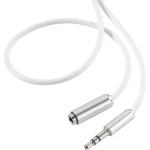 SpeaKa Professional-JACK audio produžni kabel [1x JACK utikač 3.5 mm - 1x JACK utičnica 3.5 mm] 1 m bijeli SuperSoft