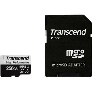 Transcend 330S microsdxc kartica 256 GB Class 10, UHS-I, UHS-Class 3, v30 Video Speed Class a2 standard , uklj. sd-adapter slika