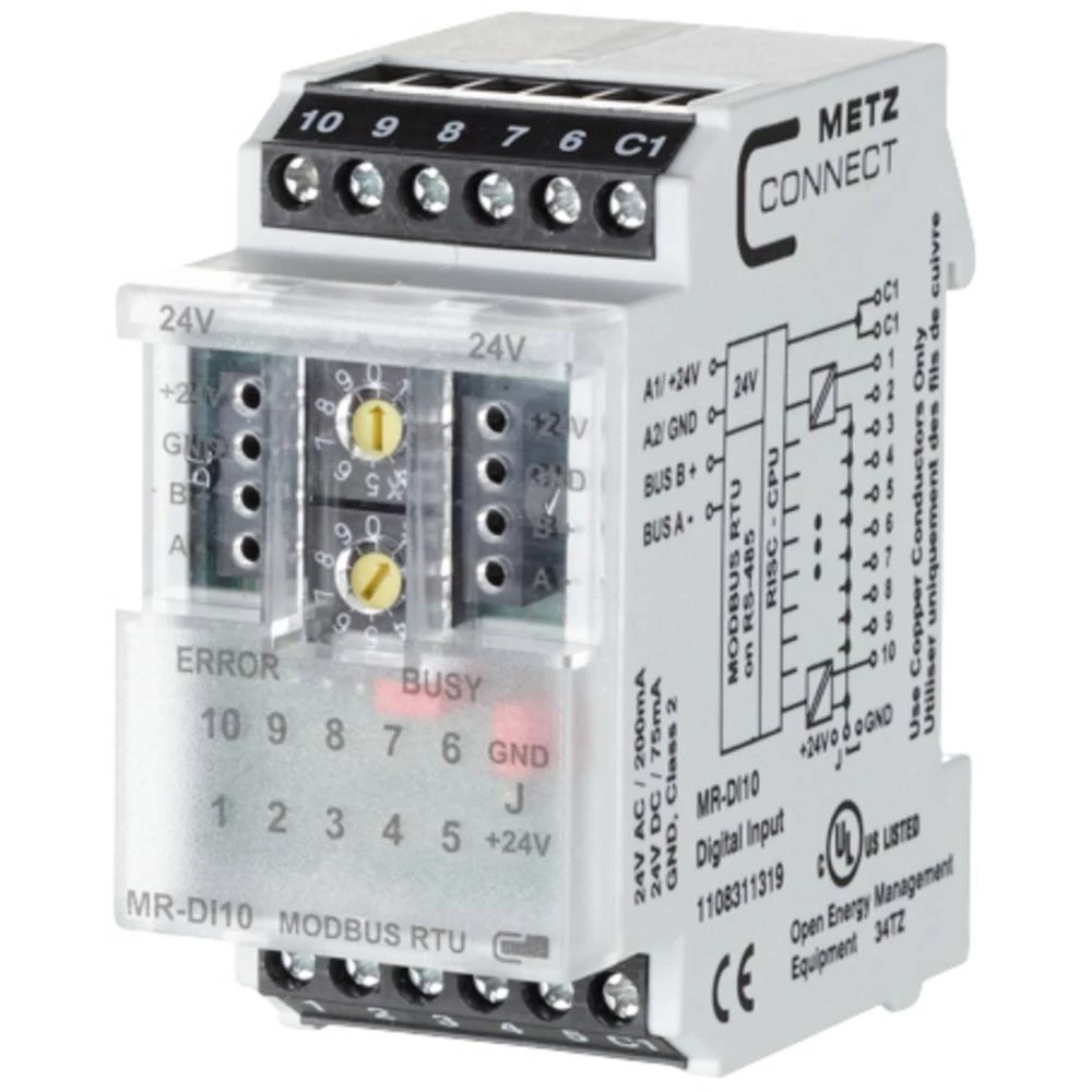 Metz Connect MR-DI10 Modbus RTU #####Modbus-Modul 24 V/AC, 24 V/DC 85 mA Content 1 St. slika