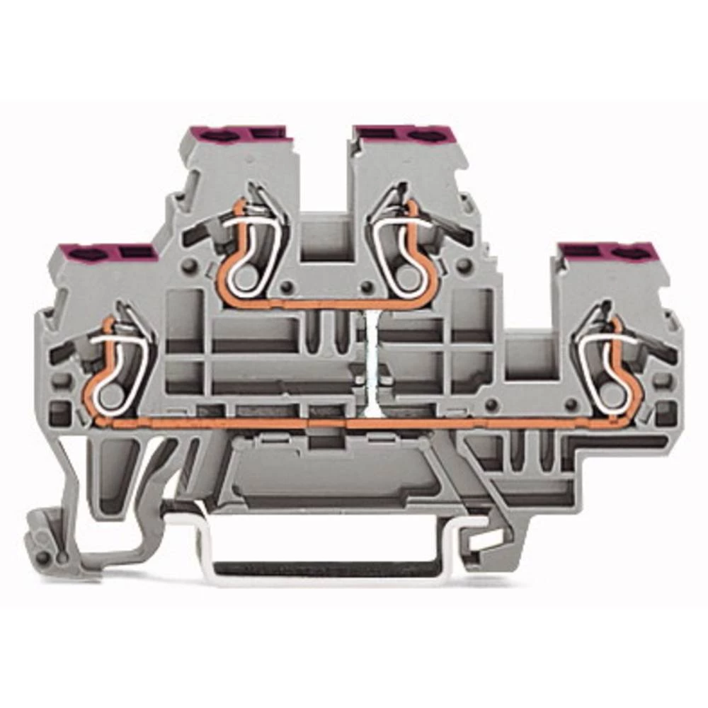 WAGO 870-509 dvokatna prolazna stezaljka 5 mm opruga Dostupnost: n siva 50 St. slika