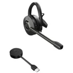 Jabra Engage 55 On Ear Headset DECT mono crna kontrola glasnoće, utišavanje mikrofona, mono, petlja za uho