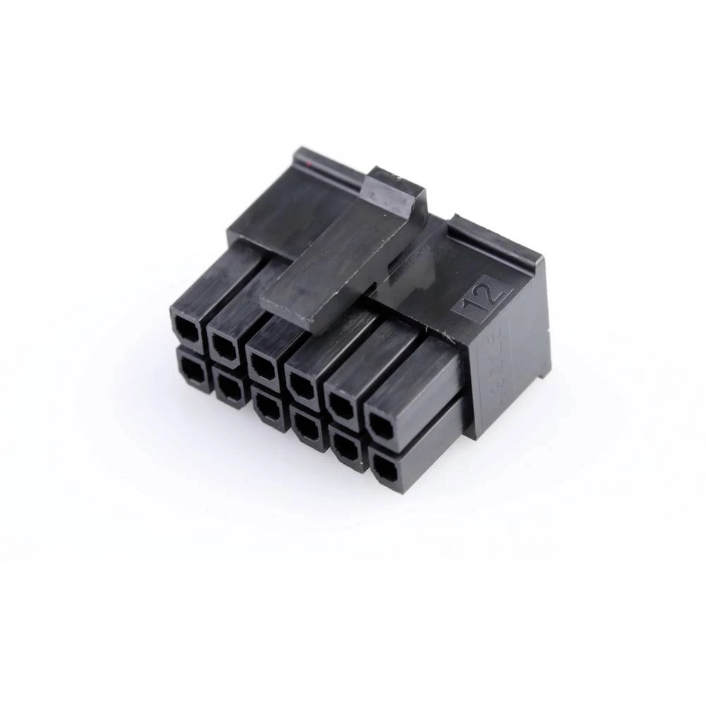 Molex 430251200 Micro-Fit 3.0 Receptacle Housing, Dual Row, 12 Circuits, UL 94V-0, Black slika