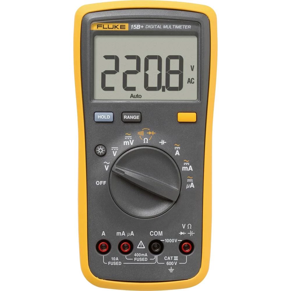 Fluke 15B+/EUR ručni multimetar digitalni CAT III 600 V Zaslon (brojevi): 4000 slika