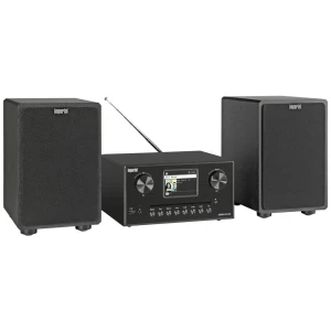 Imperial DABMAN i310 CD stereo uređaj internetski radio , DAB+, UKW, CD, Bluetooth®, DLNA, NFC, uklj. daljinski upravljač, podržava DLNA 2 x 20 W crna slika