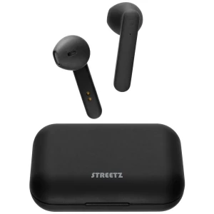STREETZ TWS-104  In Ear Headset Bluetooth® stereo crna  indikator napunjenosti baterije, slušalice s mikrofonom, kutija za punjenje, kontrola na dodir slika