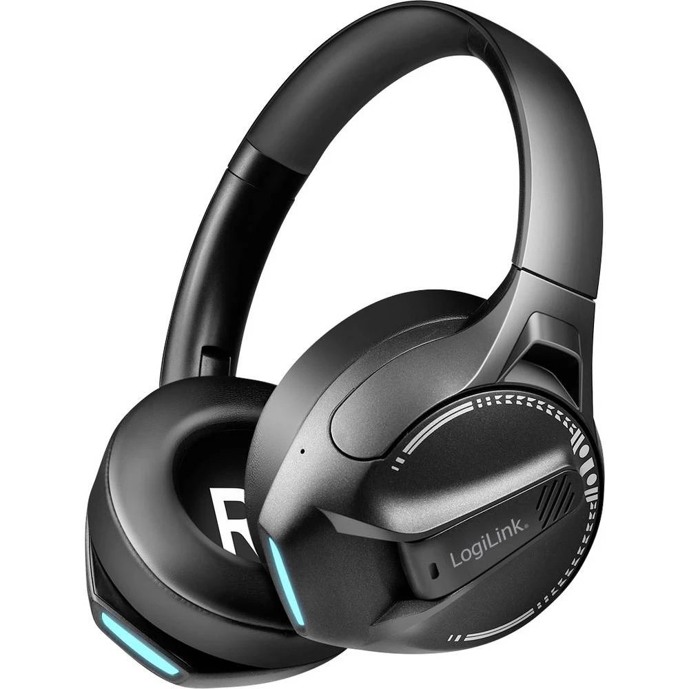 LogiLink BT0070 Over Ear slušalice Bluetooth® crna slika
