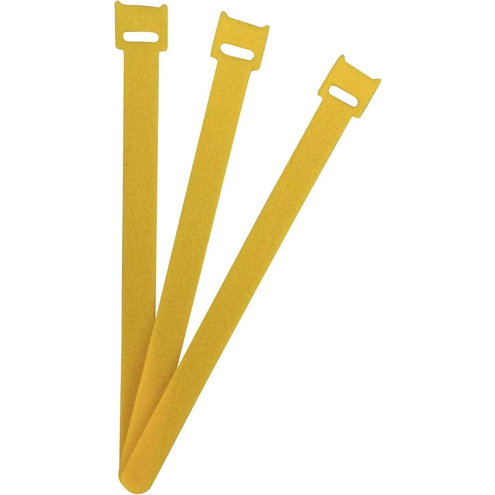 FASTECH® prianjajuća kabelska vezica za povezivanje grip i mekana vunena tkanina (D x Š) 200 mm x 13 mm žuta 100 kom. slika