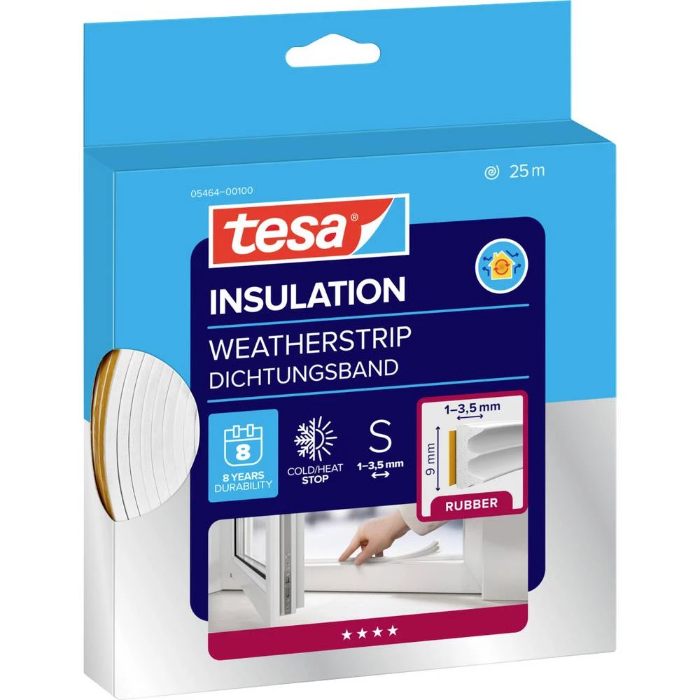 tesa E-Profil 05464-00100-02 brtvena traka tesamoll® bijela (D x Š) 25 m x 9 mm 25 m slika