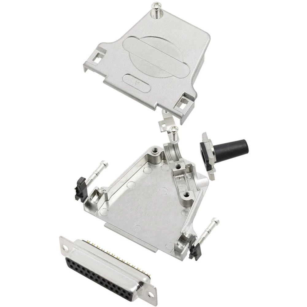 Višestruki ženski konektor D-SUB komplet 45 ° Broj polova: 25 Lemni kup TRU COMPONENTS TCD45ZF25DMSK 1 ST slika