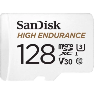 miniSDXC kartica 128 GB SanDisk High Endurance Monitoring Class 10, UHS-I, UHS-Class 3, v30 Video Speed Class Uklj. SD-adapter slika